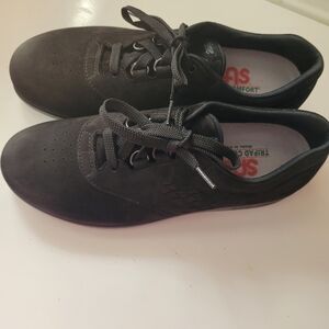 Womans SAS Tie Suede Shoes Black Size 8.5.